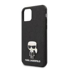 Karl Lagerfeld Karl Lagerfeld Saffiano s pinom Ikonik - etui za iPhone 11 Pro (črno)