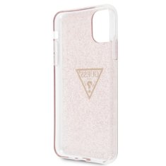 Guess Ohišje Guess Solid Glitter Triangle - Ohišje za iPhone 11 Pro Max (roza)