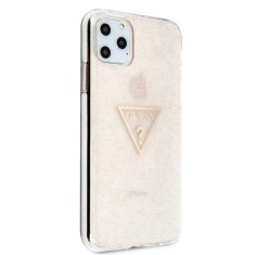 Guess Ohišje Guess Solid Glitter Triangle - Ohišje za iPhone 11 Pro Max (roza)