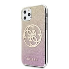 Guess Guess Gradient Circle Glitter 4G - Ohišje za iPhone 11 Pro (zlato/rožnato)