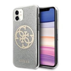 Guess Guess Circle Glitter 4G - Ohišje za iPhone 11 (svetlo sivo)