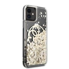 Guess Guess Liquid Glitter Circle Logo - ohišje za iPhone 11 (zlato)