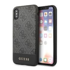 Guess Guess 4G Bottom Stripe Collection - Ohišje za iPhone Xs / X (sivo)