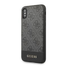 Guess Guess 4G Bottom Stripe Collection - Ohišje za iPhone Xs / X (sivo)