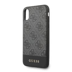 Guess Guess 4G Bottom Stripe Collection - Ohišje za iPhone Xs / X (sivo)