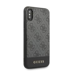 Guess Guess 4G Bottom Stripe Collection - Ohišje za iPhone Xs / X (sivo)