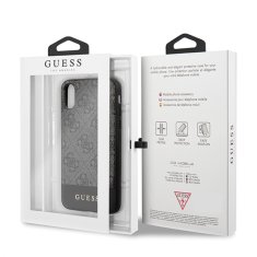 Guess Guess 4G Bottom Stripe Collection - Ohišje za iPhone Xs / X (sivo)