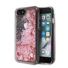 Guess Guess Liquid Glitter Hearts - ohišje za iPhone SE 2020 / 8 / 7 (roza/rdeče)