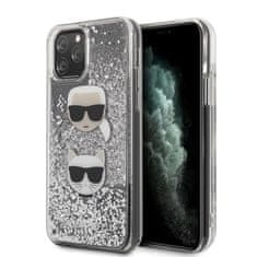 Karl Lagerfeld Karl Lagerfeld Liquid Glitter Hearts - Ohišje za iPhone 11 Pro