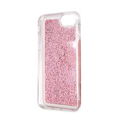 Guess Guess Liquid Glitter Hearts - ohišje za iPhone SE 2020 / 8 / 7 (roza/rdeče)