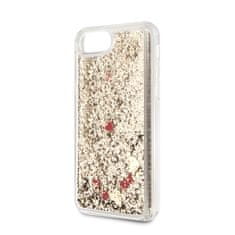 Guess Guess Liquid Glitter Hearts - ohišje za iPhone SE 2020 / 8 / 7 (zlato/rdeče)