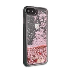 Guess Guess Liquid Glitter Hearts - ohišje za iPhone SE 2020 / 8 / 7 (roza/rdeče)