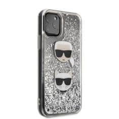 Karl Lagerfeld Karl Lagerfeld Liquid Glitter Hearts - Ohišje za iPhone 11 Pro