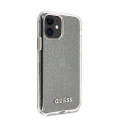 Guess Ohišje Guess z bleščicami - Ohišje za iPhone 11 (srebrno)