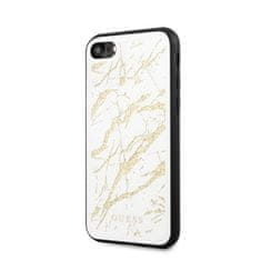 Guess Ohišje Guess Marble Glass Gold Glitter - iPhone SE 2020 / 8 / 7 (belo)