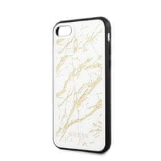 Guess Ohišje Guess Marble Glass Gold Glitter - iPhone SE 2020 / 8 / 7 (belo)