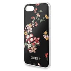 Guess Guess Flower Shiny Collection N4 - Ohišje za iPhone SE 2020 / 8 / 7 (črno)