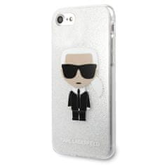 Karl Lagerfeld Karl Lagerfeld Iconic Karl - Ohišje za iPhone SE 2020 / 8 / 7 (srebrni bleščice)