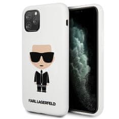 Karl Lagerfeld Karl Lagerfeld Silikonsko ohišje Iconic - iPhone 11 Pro (belo)