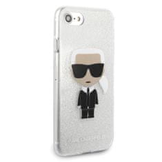 Karl Lagerfeld Karl Lagerfeld Iconic Karl - Ohišje za iPhone SE 2020 / 8 / 7 (srebrni bleščice)