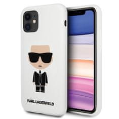 Karl Lagerfeld Karl Lagerfeld Silikonsko ohišje Iconic - ohišje za iPhone 11 (belo)