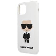 Karl Lagerfeld Karl Lagerfeld Silikonsko ohišje Iconic - ohišje za iPhone 11 (belo)