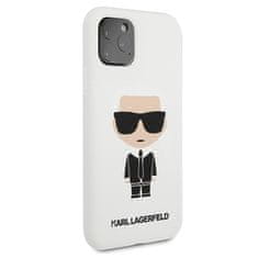 Karl Lagerfeld Karl Lagerfeld Silikonsko ohišje Iconic - iPhone 11 Pro (belo)