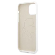 Karl Lagerfeld Karl Lagerfeld Silikonsko ohišje Iconic - ohišje za iPhone 11 (belo)