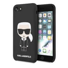 Karl Lagerfeld Karl Lagerfeld Silikonsko ohišje Iconic - Ohišje za iPhone SE 2022 / SE 2020 / 8 / 7 (črno)