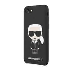 Karl Lagerfeld Karl Lagerfeld Silikonsko ohišje Iconic - Ohišje za iPhone SE 2022 / SE 2020 / 8 / 7 (črno)