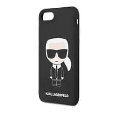 Karl Lagerfeld Karl Lagerfeld Silikonsko ohišje Iconic - Ohišje za iPhone SE 2022 / SE 2020 / 8 / 7 (črno)