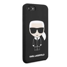 Karl Lagerfeld Karl Lagerfeld Silikonsko ohišje Iconic - Ohišje za iPhone SE 2022 / SE 2020 / 8 / 7 (črno)