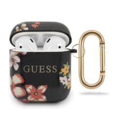 Guess Guess Flower Collection N4 - etui za Airpods (črn)