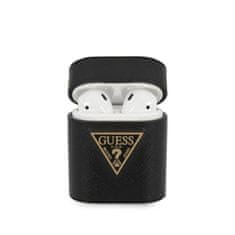 Guess Guess Saffiano - etui za Airpods (črn)