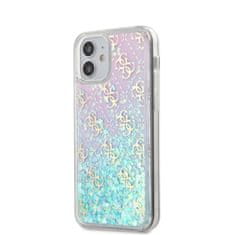 Guess Guess 4G Liquid Glitter - ohišje za iPhone 12 Mini (roza/turkizna)