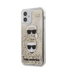 Karl Lagerfeld Karl Lagerfeld Liquid Glitter 2 Heads - ohišje za iPhone 12 Mini (zlato)