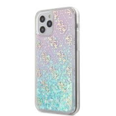 Guess Guess 4G Liquid Glitter - Ohišje za iPhone 12 / iPhone 12 Pro (roza/turkizna)