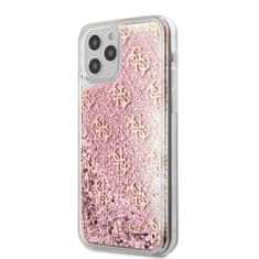 Guess Guess 4G Liquid Glitter - Ohišje za iPhone 12 / iPhone 12 Pro (roza)