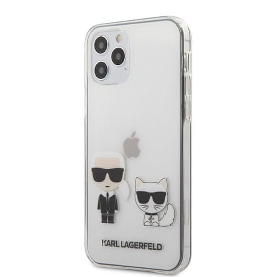 Karl Lagerfeld Karl Lagerfeld Ikonik &amp; Choupette - Ohišje za iPhone 12 / iPhone 12 Pro (prozorno)