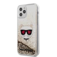 Karl Lagerfeld Karl Lagerfeld Liquid Glitter Choupette - ohišje za iPhone 12 / iPhone 12 Pro (zlato)