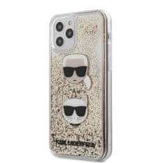 Karl Lagerfeld Karl Lagerfeld Liquid Glitter 2 Heads - ohišje za iPhone 12 / iPhone 12 Pro (zlato)