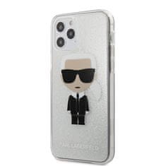 Karl Lagerfeld Karl Lagerfeld Iconik Glitter - Ohišje za iPhone 12 / iPhone 12 Pro (srebrno)