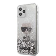 Karl Lagerfeld Karl Lagerfeld Liquid Glitter Ikonik - Ohišje za iPhone 12 / iPhone 12 Pro (srebrno)