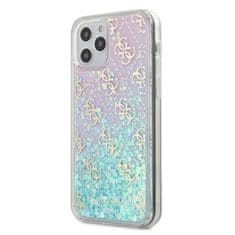 Guess Guess 4G Liquid Glitter - Ohišje za iPhone 12 Pro Max (roza/turkizna)