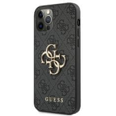 Guess Guess 4G Big Metal Logo - Ohišje za iPhone 12 / iPhone 12 Pro (sivo)