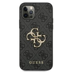 Guess Guess 4G Big Metal Logo - Ohišje za iPhone 12 / iPhone 12 Pro (sivo)