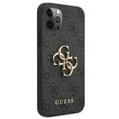 Guess Guess 4G Big Metal Logo - Ohišje za iPhone 12 / iPhone 12 Pro (sivo)