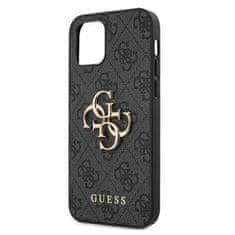 Guess Guess 4G Big Metal Logo - Ohišje za iPhone 12 / iPhone 12 Pro (sivo)