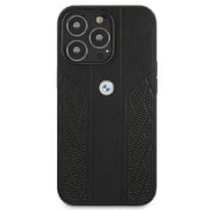 Bmw BMW Leather Curve Perforate HC - Ohišje za iPhone 13 Pro (črno)