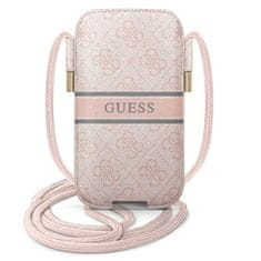 Guess Guess 4G potiskana torbica s trakovi - S/M torbica za telefon max 6,1" (roza)